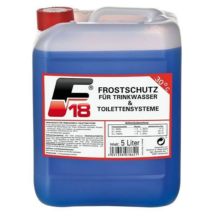 BAUHAUS F18 Frostschutzmittel Geeignet Für: Trinkwasser & Toilettensysteme, 5 L 3 BAUHAUS F18 Frostschutzmittel Geeignet Für: Trinkwasser & Toilettensysteme, 5 L