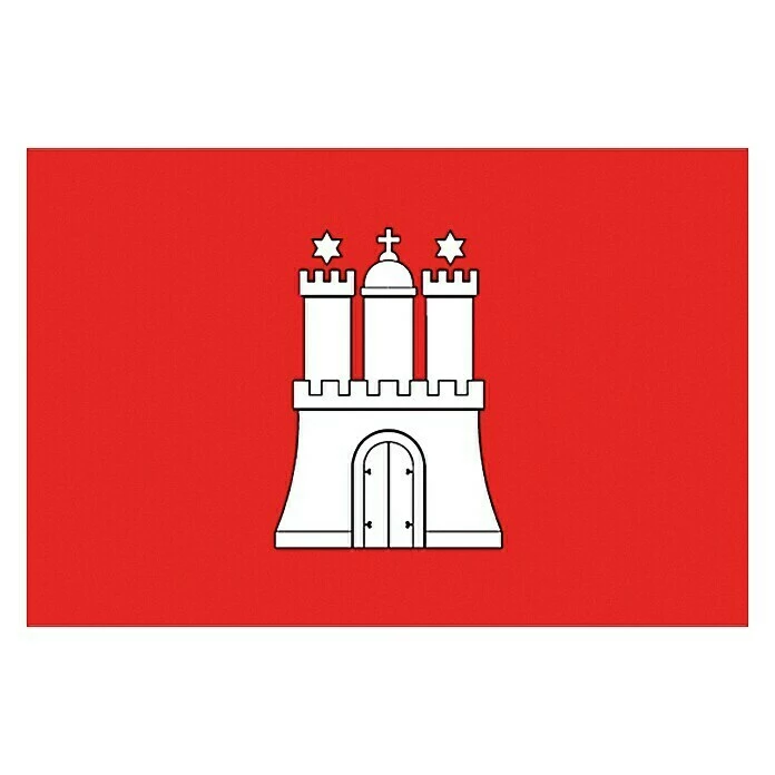 BAUHAUS Flagge Hamburg, 60 X 40 Cm, Spunpolyester 3 BAUHAUS Flagge Hamburg, 60 X 40 Cm, Spunpolyester