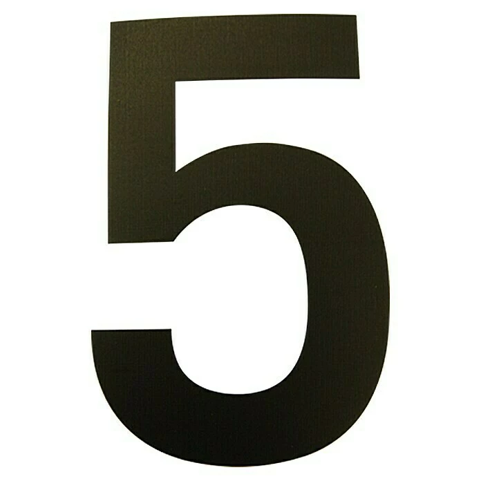 BAUHAUS Folienzeichen Zahl 5, 10 Cm, PVC, Schwarz 3 BAUHAUS Folienzeichen Zahl 5, 10 Cm, PVC, Schwarz