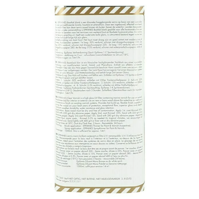 BAUHAUS Epifanes Klarlack 5 L 4 BAUHAUS Epifanes Klarlack 5 L – Bild 2