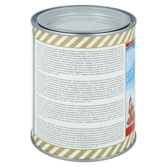 BAUHAUS Epifanes Yachtlack Mono-Urethan Mittelgrau 3212, 750 Ml 4 BAUHAUS Epifanes Yachtlack Mono-Urethan Mittelgrau 3212, 750 Ml – Bild 2