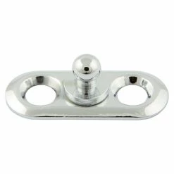 BAUHAUS Lochplatte Für Druckknöpfe Lochabstand: 15,1 Mm, Messing, Verchromt