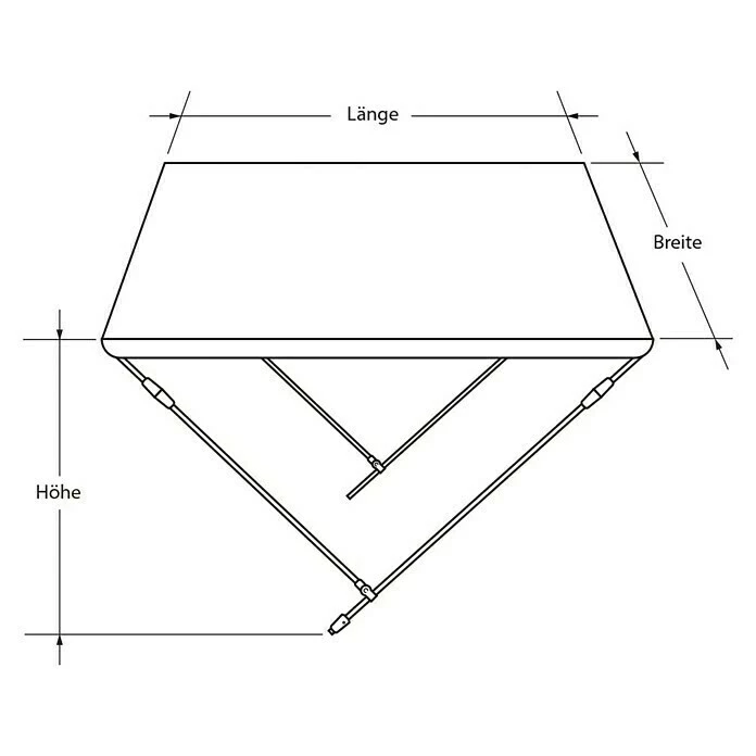BAUHAUS Bimini L X B X H: 180 X 130 X 110 Cm, Blau 5 BAUHAUS Bimini L X B X H: 180 X 130 X 110 Cm, Blau – Bild 3