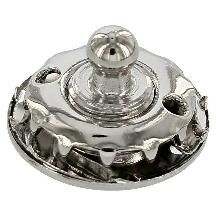 BAUHAUS Druckknopf Für Tuch Durchmesser: 20 Mm, Messing, Vernickelt 3 BAUHAUS Druckknopf Für Tuch Durchmesser: 20 Mm, Messing, Vernickelt