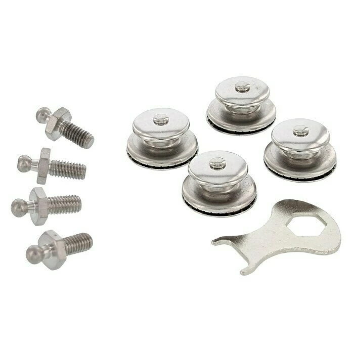 BAUHAUS Knopf-Set Länge Gewinde: 10 Mm, M 5, Edelstahl 3 BAUHAUS Knopf-Set Länge Gewinde: 10 Mm, M 5, Edelstahl