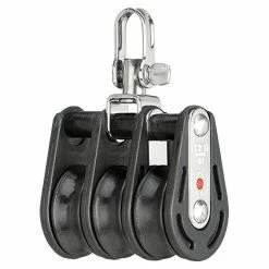 BAUHAUS Sprenger Block 8 Mm, Mit Wirbel, Kugellager, 27 X 11,5 Mm, Arbeitslast: 150 Kg, 3 Rollen