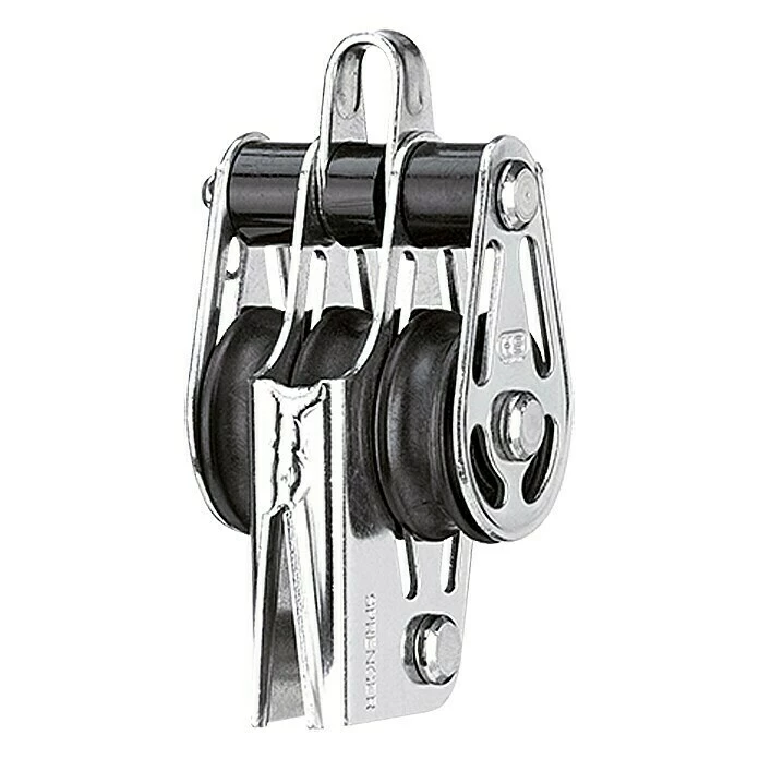 BAUHAUS Sprenger Niederholerblock 6 Mm, 3 Rollen, Mit V-Klemme, Gleitlager, Hundsfott 3 BAUHAUS Sprenger Niederholerblock 6 Mm, 3 Rollen, Mit V-Klemme, Gleitlager, Hundsfott