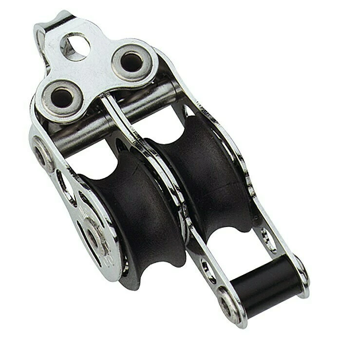 BAUHAUS Sprenger Micro-XS-Block 6 Mm, Mit Bügel, Kugellager, 2 Rollen, Hundsfott 3 BAUHAUS Sprenger Micro-XS-Block 6 Mm, Mit Bügel, Kugellager, 2 Rollen, Hundsfott