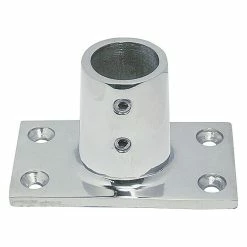 BAUHAUS Relingfuß Neigungswinkel: 90 °, L X B: 81 X 48 Mm, Edelstahl, A4